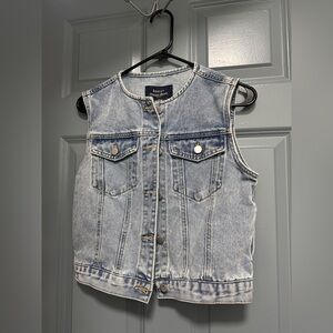 Ashley by 26 International Light Blue Denim Charm Vest